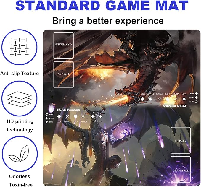 MTG Playmat Table Mats Size 60X60 cm Mousepad Compatible for MTG RPG CCG Trading Card Game Play mats Original Play Mat Art Designs & Accessories…
