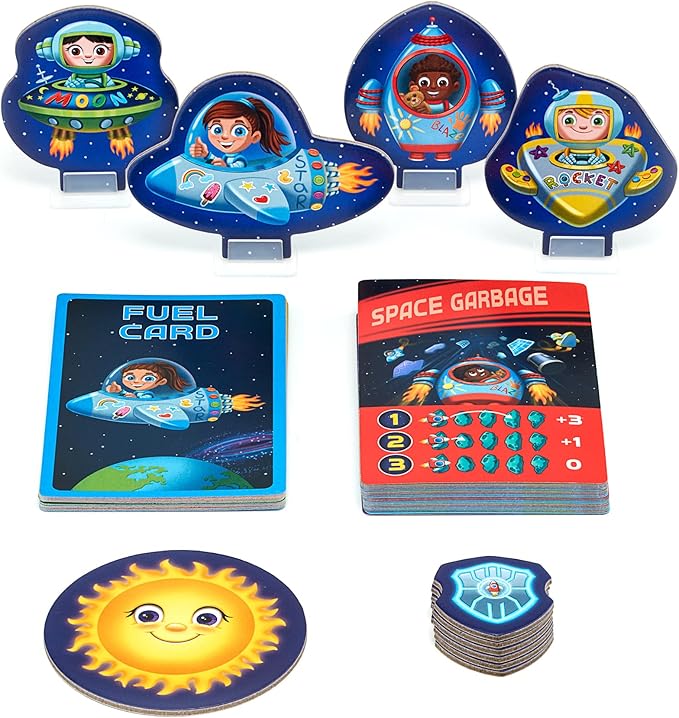 Jumping High Fives Little Astronauts Board Game - An Exciting Space Adventure For Kids Ages 4 And Up - Learn Skills While Flying Around The Solar System In A Rocket Ship, Perfect For Family Game Night