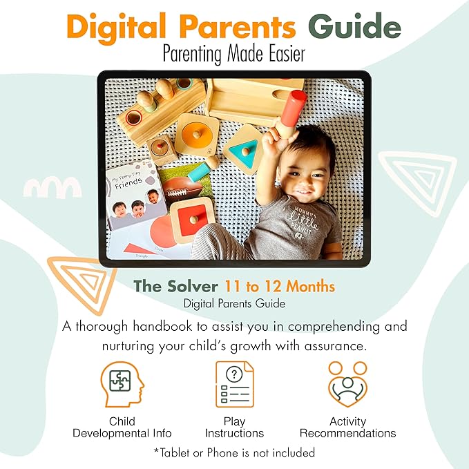 Montessori Toy Set 11-12 Months Baby Toys- 1 Year Birthday Gift, Push Ball, Shape Puzzle, Popup Toy, Pincer Grasp, Diversity Board Book, Picture Cards, Brain Development Toddler Toy