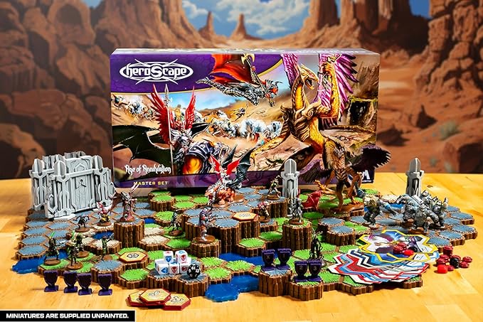 Heroscape Age of Annihilation Master Set -Standard Edition contains a ton of content to support hours of epic 2-player gaming sessions. For 2 Players, Ages 14 and up Contains 20 Miniatures,