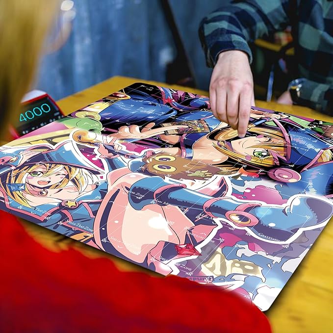 Card Rubber Mat - 2 Player, Square playmat for Gamer 60x60cm/23.6x23.6inch