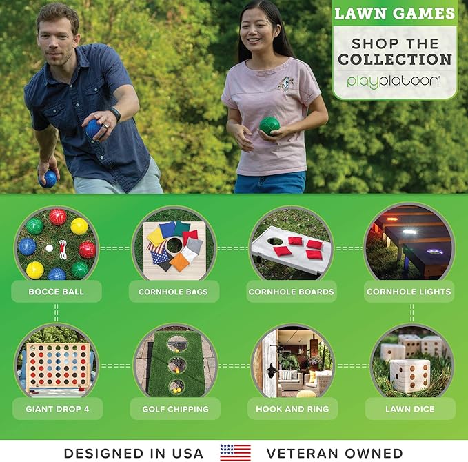 Play Platoon Lawn Dice - Giant Wooden Yard Dice Game for Playing Endless Outdoor Games