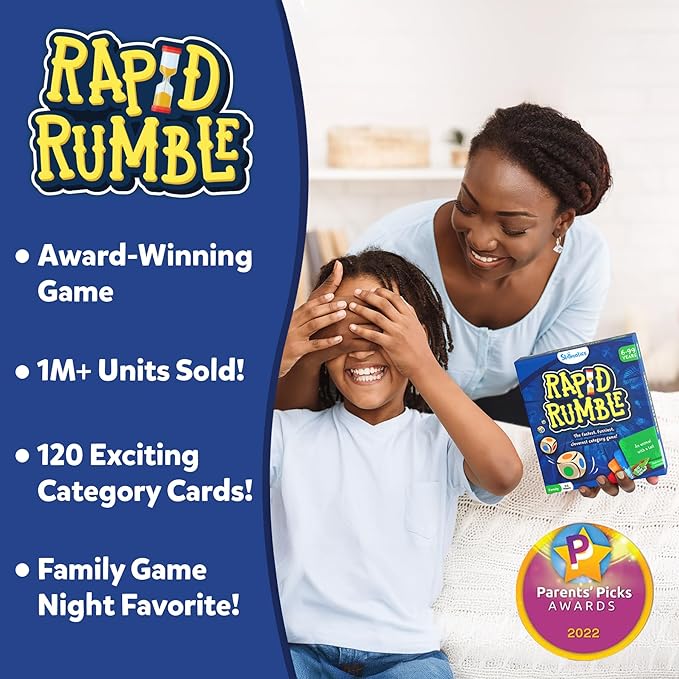 Skillmatics Rapid Rumble - Fast-Paced Board Game for Kids, Teens & Adults, Fun for Family Game Night & Educational Toy, Quick-Thinking Card Game, Gift for Ages 6, 7, 8, 9 & Up