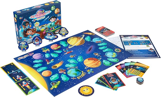 Jumping High Fives Little Astronauts Board Game - An Exciting Space Adventure For Kids Ages 4 And Up - Learn Skills While Flying Around The Solar System In A Rocket Ship, Perfect For Family Game Night
