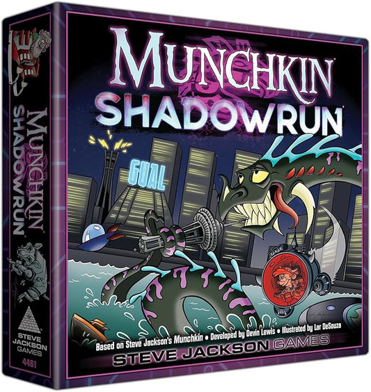 Steve Jackson Games Munchkin Shadowrun – Cyberpunk Fantasy Card Board Game Humorous and Strategic for 3 to 6 Players Ages 14+