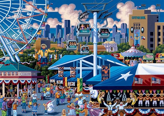Buffalo Games - Eric Dowdle - State Fair - 300 Piece Jigsaw Puzzle for Adults - Challenging Puzzle Perfect for Game Nights - Finished Size is 21.25 x 15.00
