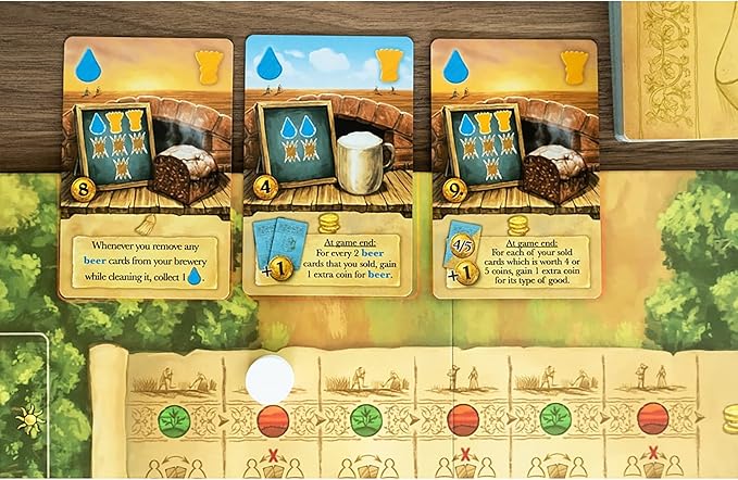 Beer & Bread Multi-Use Card Game, Resource Management Strategy, Head-to-Head Brewing & Baking, Ages 10+, 2 Players, 30 Minute Playing Time