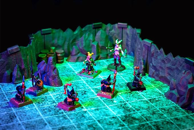 Goblin Cavern Set - Mini Dungeon Castle Cavern DND Terrain for Tabletop RPGs, Dungeons & Dragons, Pathfinder, War Gaming, and More! - by DCD (64+pcs, 1.4sqft, 8areas)