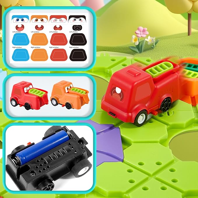 DIY STEM Board Games Kids Toys,Road Builder Educational Learning Toys for Kids, Montessori Logic Puzzles Brain Teasers Toy Preschool Classroom Gifts for Age 4-12 Year Old