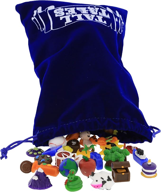 SCS Direct, Tall Tales Board Game & Expansion Combo Pack (93 Piece Set) - Educational Story Telling Game w Story Cards & Game Pieces for 5 Ways to Play for Kids & Adults