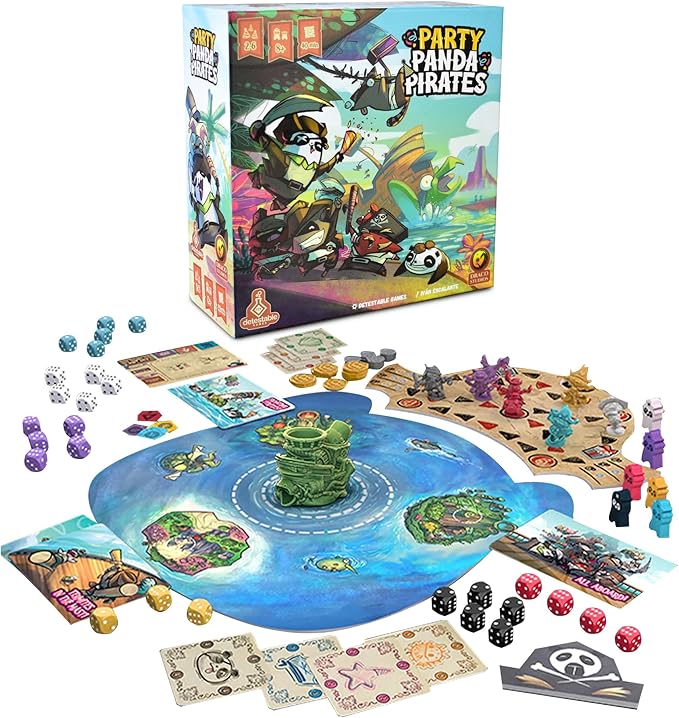 Party Panda Pirates – Toddler and Kids Games, Dice and Strategy Board Games for Adults, Treasure Hunt Toys for 8 Year Old Boys, 8 Year Old Boy Gift, Fun Family Game Night Adventure Play