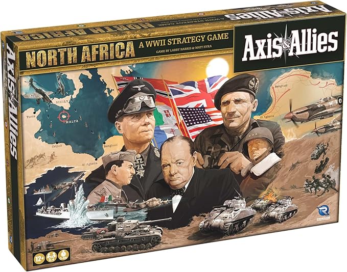 Renegade Game Studios: Axis & Allies: North Africa - 2-4 Players - Ages 12+ 3 Hours Playing time - New Setting for Axis & Allies Over 250+ Plastic Miniatures