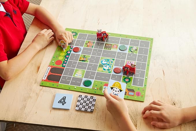 Mudpuppy Fire Engine Rescue – Cooperative Preschool Board Game Featuring Bold Fire Engine Promotes Social Emotional Development for Children Ages 4 and Up