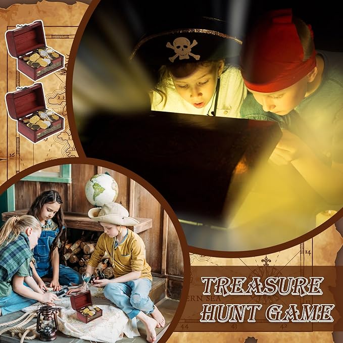 Hanaive 200 Pcs Metal Pirate Coins Set Gold Coins Treasure Chest Spanish Doubloon Fake Tokens for Boys and Girls Board Games Pirate Party Cosplay(Gold, Silver, Bronze)