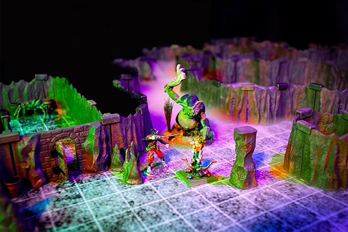 Troll Cavern Set - Mini Dungeon Castle Cavern DND Terrain for Tabletop RPGs, Dungeons & Dragons, Pathfinder, War Gaming, and More! - by DCD (124+pcs, 3.5sqft, 16areas)