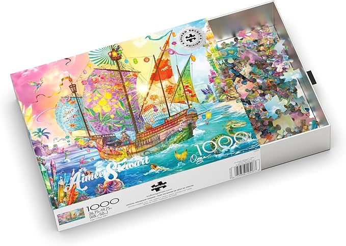 Buffalo Games - Silver Select - Aimee Stewart - Crystal Dreamship Harbor - 1000 Piece Jigsaw Puzzle for Adults - Challenging Puzzle Perfect for Game Nights