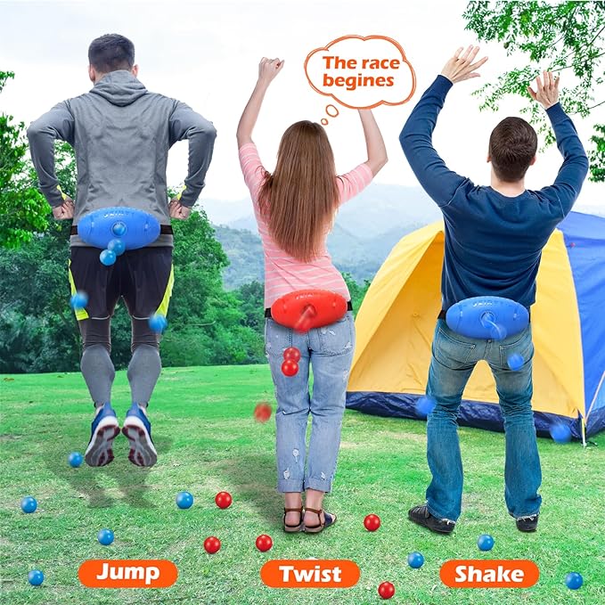 Skirfy Party Shaking Swing Balls Game Set for Kids Adults,Backyard Family Toy with 40 Balls, Birthday Easter Games Outdoors Indoors Bachelorette Party Games for Boys and Girls Age 5 6 7 8 9+