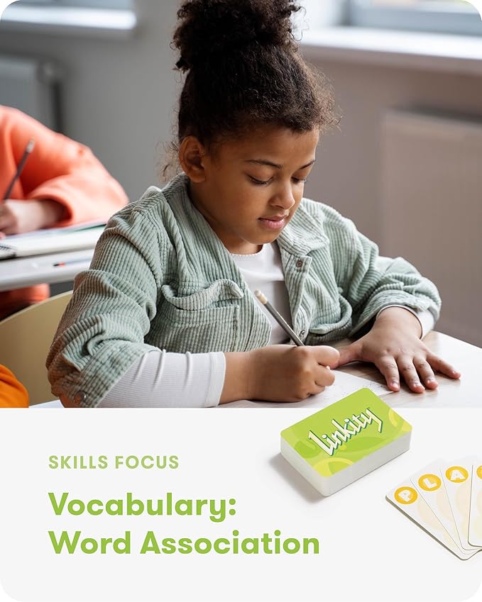 SimplyFun Linkity - Engaging Vocabulary and Word Association Educational Game for Ages 8 & Up, Perfect Word Game for Kids for Family Night, Classroom Learning, and Parties, for 3-8 Players