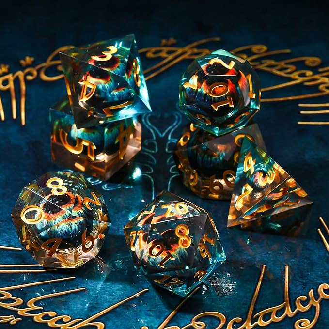 DND Dice,Dragon Eye Dice Set, Dice for Dungeons and Dragons Games
