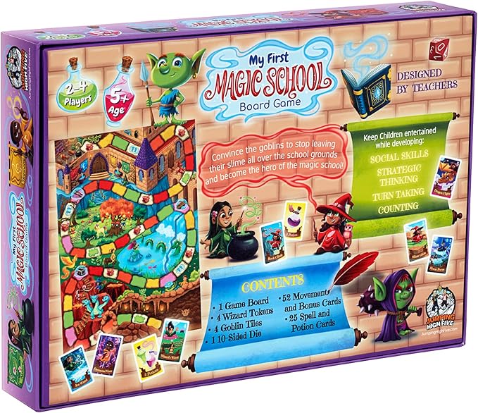 Jumping High Fives My First Magic School Board Game - A Magical Wizard Adventure Game for Kids Ages 5 and Up, Learn New Skills While Casting Spells and Racing Across The Enchanted Grounds