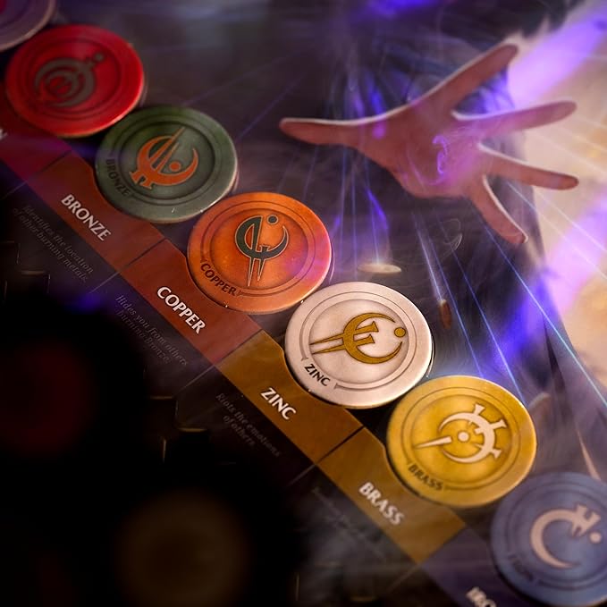 Mistborn Deckbuilding Game - Forge Alliances in Epic Metal-Burning Battles - Cooperative Card Game by Designer John - Immersive Strategic Gameplay