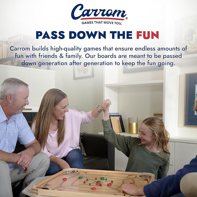 Carrom Board Game Set — Large Board Games for Adults & Children — Over 85 Board Games for Family Game Night — All in One Board Game Set