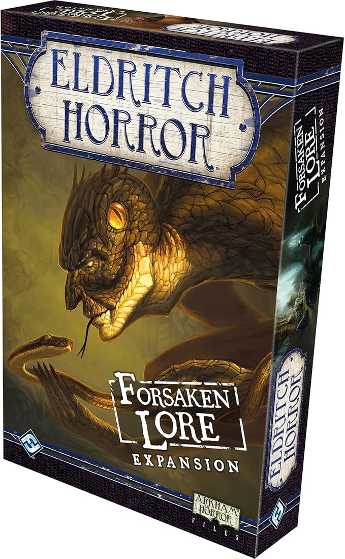 Eldritch Horror Forsaken Lore Board Game EXPANSION | Mystery Game | Cooperative Board Game for Adults and Family | Ages 14+ | 1-8 Players | Avg. Playtime 2-4 Hours | Made by Fantasy Flight Games