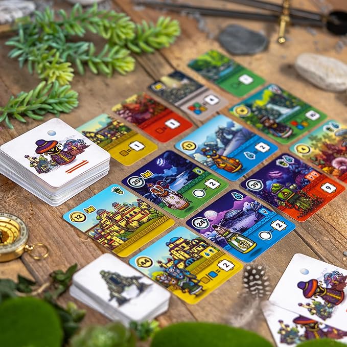 Pandasaurus Games Faraway Card Game - Explore Mysterious Alula! Strategic Region Building with Engaging Gameplay for Adventurers, Ages 10+, 2-6 Players, 15-30 Min Playtime, Made