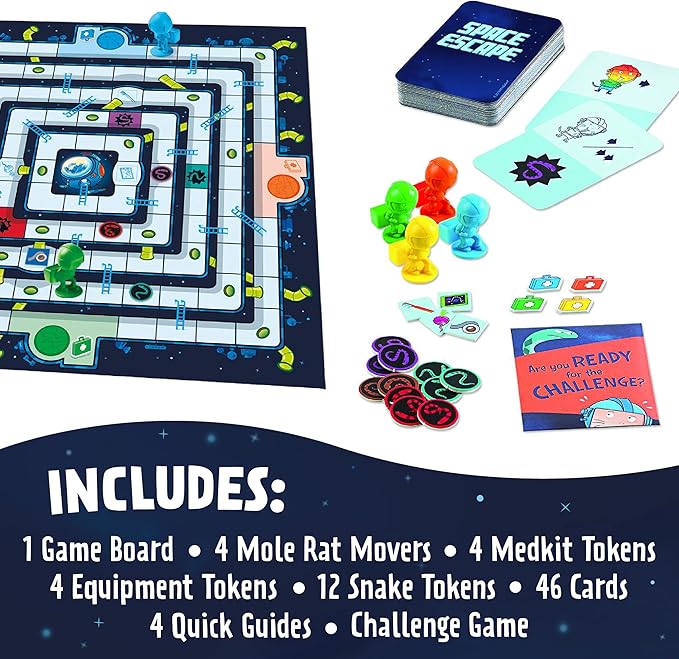 Peaceable Kingdom Space Escape – Cooperative Strategy Space Adventure Game by The Inventor of Pandemic – Use Teamwork to Win! – Great for Families with Kids Ages 7 & up