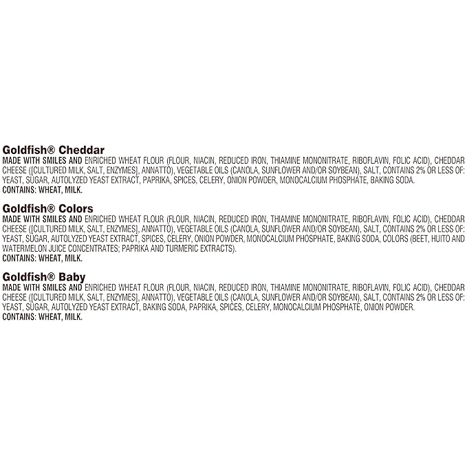 Goldfish Family Faves Crackers, Cheddar, Colors and Baby Crackers Snack Packs, 20-Ct Variety Pack