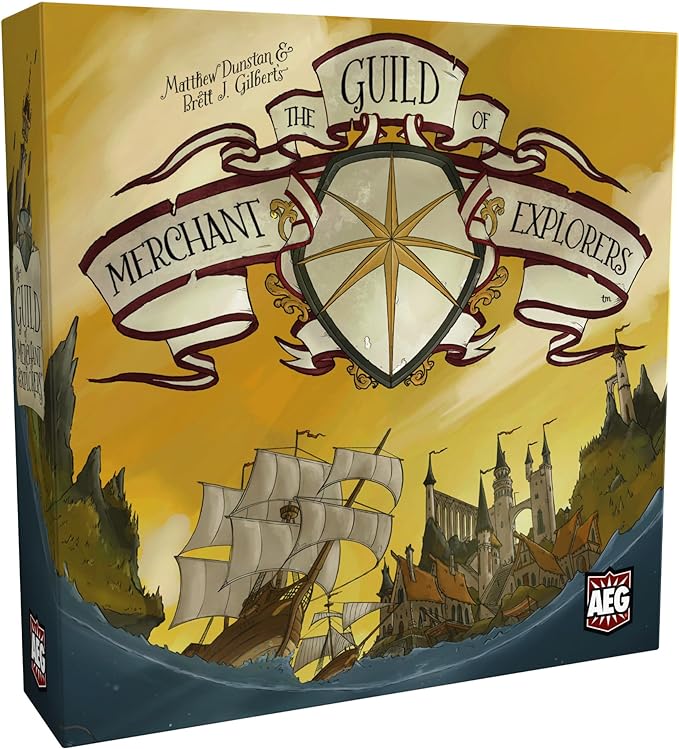 AEG The Guild of Merchant Explorers | Explore The World, Establish New Settlements | Nautical Voyage Adventure Board Game | 1-4 Players | Ages 10+