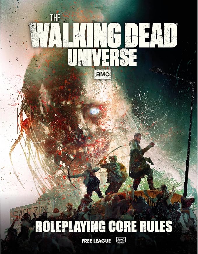 Free League Publishing The Walking Dead Universe RPG Core Rules, Fantasy Horror Adventure Roleplaying, Hardback RPG Book, Adults, Teens Ages 16+