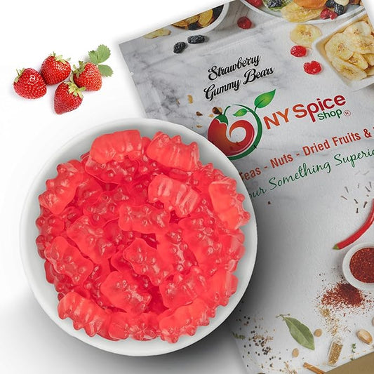 NY Spice Shop Strawberry Bears Candy Variety Pack For Easter Basket - 3 Pound Gummies Bears Candy Easter Basket Stuffers - Gummy Candies Easter Egg Fillers - Old Fashioned Candy for Mini Easter Eggs