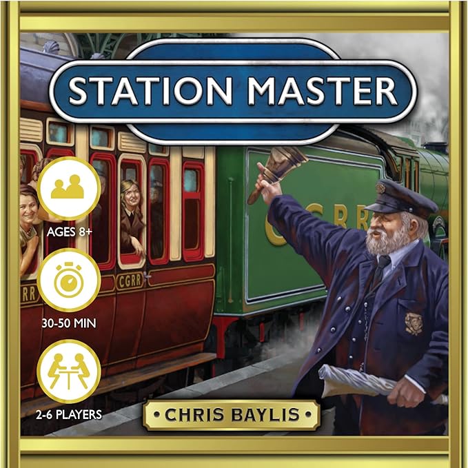 Calliope Games Station Master - Railroad Strategy Board Game for Family Game Night - Fun for Kids & Adults - 2-6 Players - from The Makers of Tsuro and Roll for It!