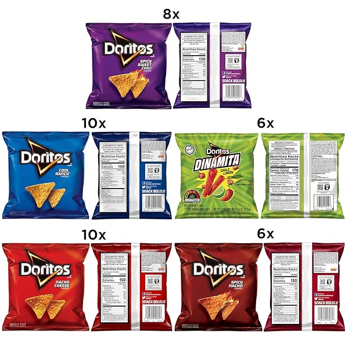 Flаvоrеd Tortilla Chiрs Variety Pack Doritos Variety