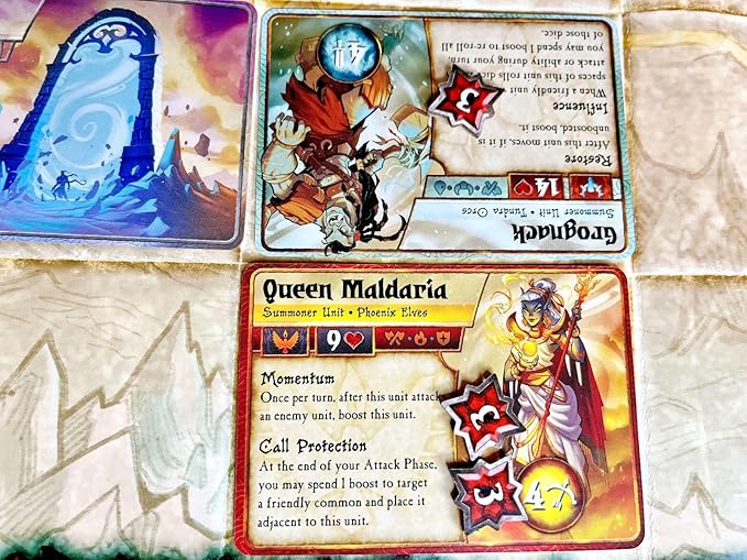 Summoner Wars Second Edition Starter Set – Phoenix Elves vs. Tundra Orcs – Tactical Dueling Card Game for 2 Players, Ages 9+ – Includes 68 Cards, Custom Dice, Battle Mat & Rulebook