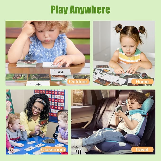 MEROCO Forest Animals Tracks Cards for Kids,Animal Tracks Matching Game Flash Cards,Homeschool Animal Games Kids Learning Educational Toys Preschool Autism Learning Materials