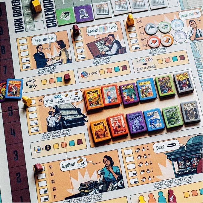 Age of Comics: The Golden Years | The Comic Book Publishing Game | Build Your Comic Empire During The Golden Age of Comics | Immersive Strategy Game for 1-4 Players, 60-110 Mins, Ages 14+