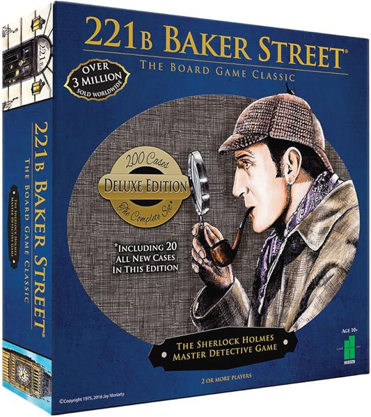 Deluxe 221B Baker Street Board Game - 200 Intriguing Adventures 2-6 Players