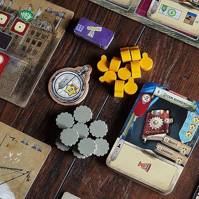 Crystal Palace - Dice Placement Strategy Board Game, Create Wild Inventions at The 1851 World's Fair in London, 2-5 Players, 90-150 Minute Playtime, Ages 15+