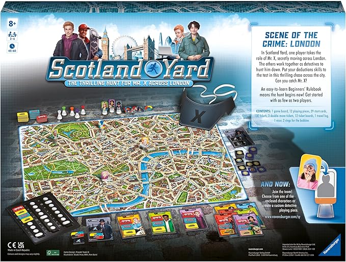 Ravensburger Scotland Yard - 27514 - Family Strategy Board Games for Kids and Adults Age 8 Years Up - 2 to 6 Players