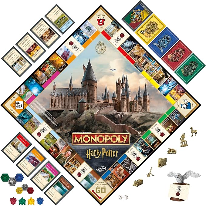 Monopoly Harry Potter Edition Board Game | A Magical Adventure at Hogwarts | Ages 8 and Up | 2 to 6 Players | Family Games | Gifts for Kids and Adults