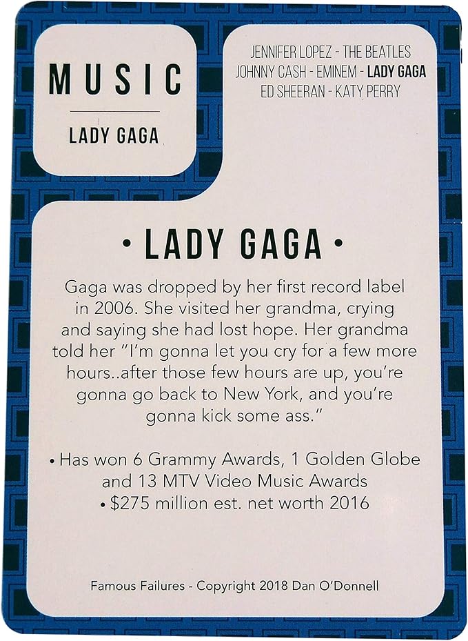 Better Me Famous Failures Card Game - Educational Game About Success and Resilience, Fun Family Activity for Game Night, Ideal for Teens