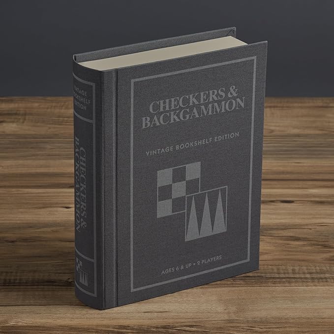 WS Game Company Battleship, Checkers and Backgammon, Trivial Pursuit, and Jenga Vintage Bookshelf Board Game Collection