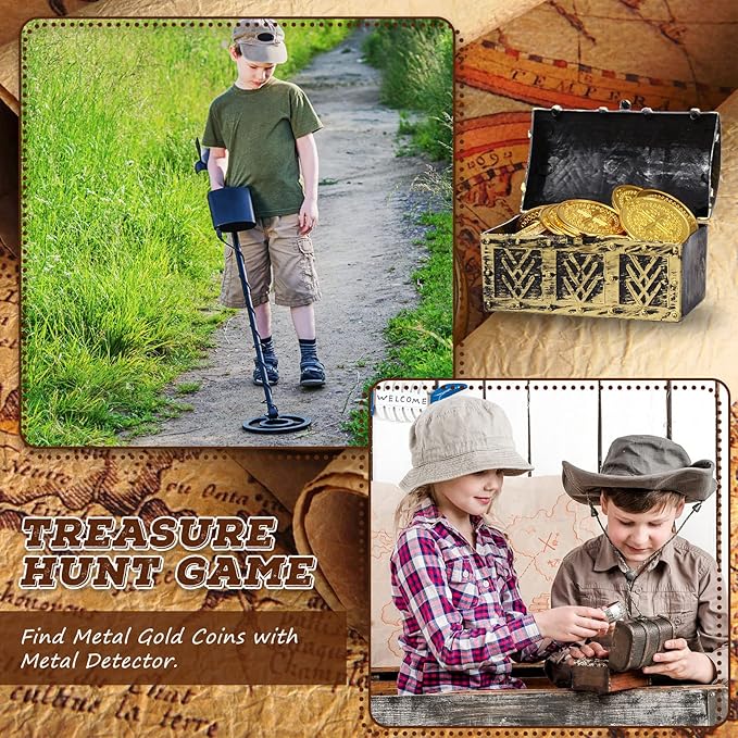 Hanaive 100 Pcs Metal Pirate Coins Bulk Gold Fake Coins Spanish Doubloon Tokens for Kids Board Games Pirate Party Cosplay(Round)