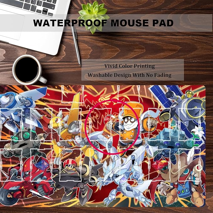 ygo playmat Gaming Competition Pad Mat Card Binder Deck 23.6x13.7in