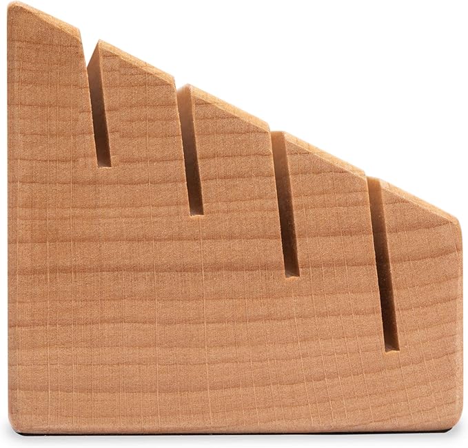 Yellow Mountain Imports Solid Beechwood Playing Card Holders - Set of 2