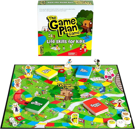 The Game Plan Life Skills for Kids Board Game, Social Skills Activities for Kids Ages 4-10, Family Board Games, Problem Solving, Feelings Management Card Games 2-8 Players