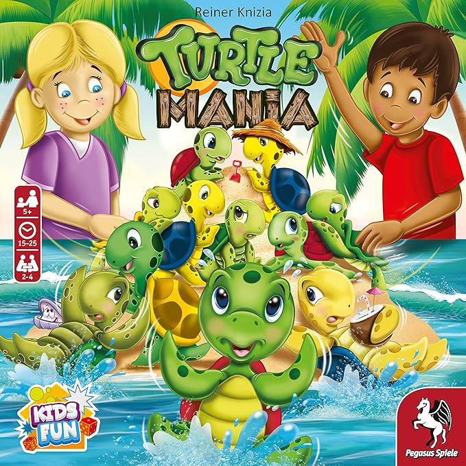 Turtle Mania - Board Game by Pegasus Spiele 2-4 Players – Board Games for Family – 15-25 Minutes of Gameplay – Games for Family Game Night – Kids and Adults Ages 5+ - English Version