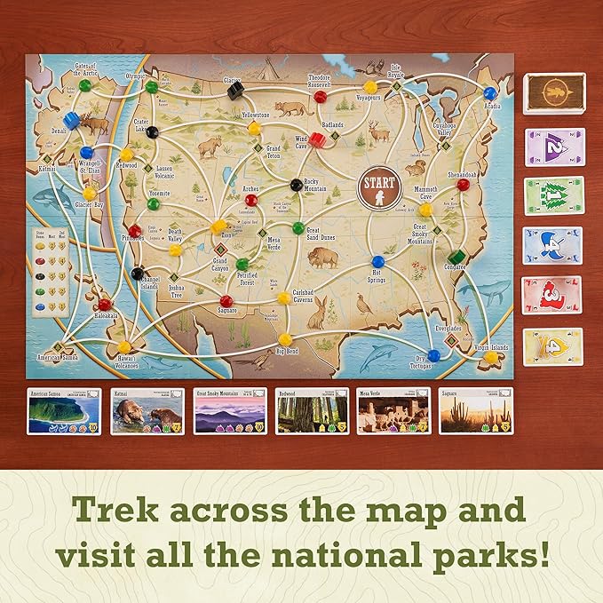 Trekking The National Parks (3rd Edition) - The Award-Winning Family Board Game | Great for Kids Ages 10 and Up | Easy to Learn | Designed for National Park Lovers by Underdog Games